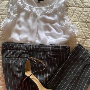 Banana Republic Black Pinstripe pants